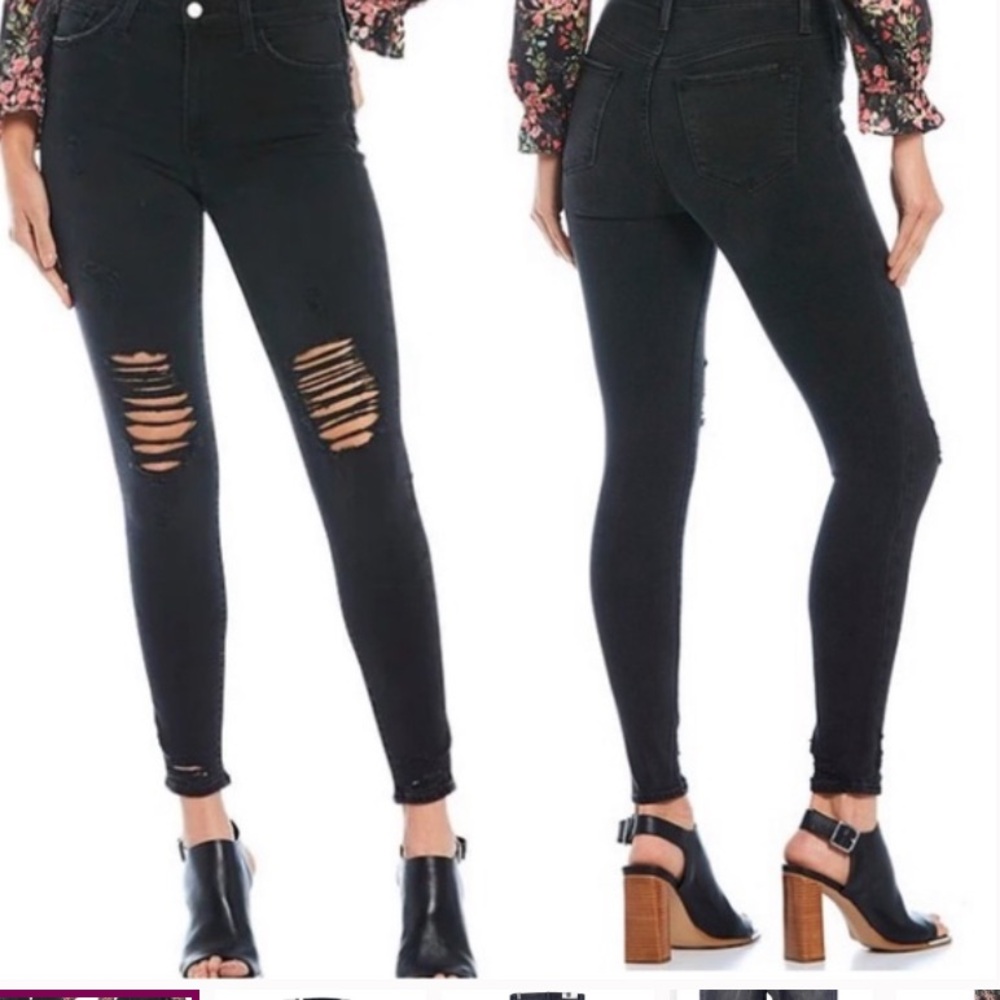 Joe’s Jeans The Charlie high rise skinny ankle in black size 25